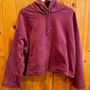 Acne Cropped Logo Hoodie